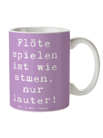 Mr. & Mrs. Panda Tasse Spruch Flöte Atem mit Spruch in Lavendeltraum