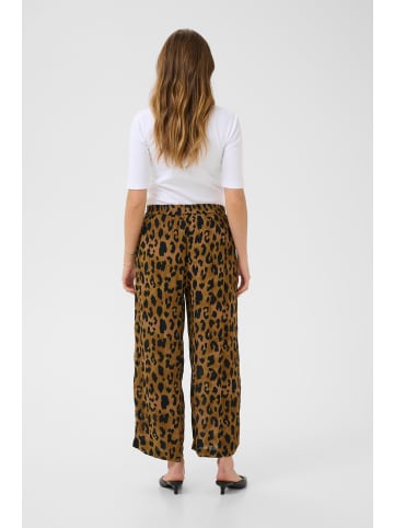 Kaffe Casual Hose KAmille Loose fit in Brown Leopard Print
