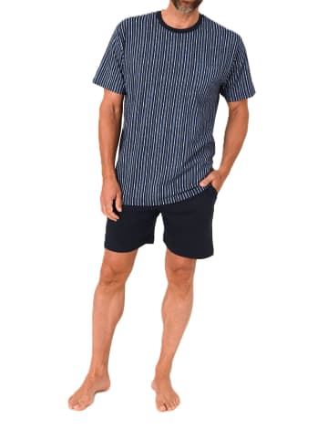 NORMANN Kurzarm Schlafanzug Shorty Pyjama 125 105 90 554 in marine
