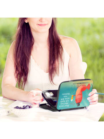 Mr. & Mrs. Panda Bleistiftetui Hummer Weizen Design mit Spruch in Weiß