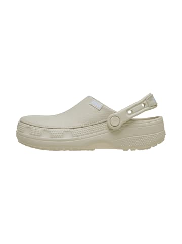 Crocs Classic Crafted Clog – flacher Slipper zum Hineinschlüpfen Beige