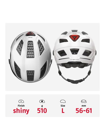 ABUS Fahrradhelm Hyban 2.0 ACE in polar white