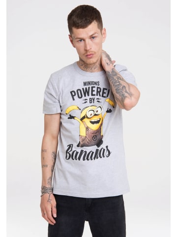 Logoshirt Print T-Shirt Minions in grau-meliert