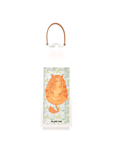 Mr. & Mrs. Panda Glaslaterne Katze Frühaufsteher ohne Spruch in Transparent