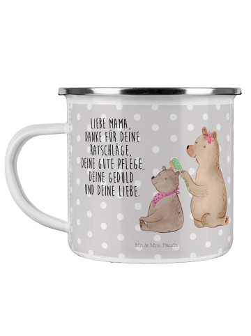 Mr. & Mrs. Panda Pott Bär Kind mit Spruch in Grau Pastell