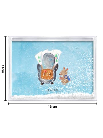 Mr. & Mrs. Panda Schneerahmen Pinguin & Maus Wanderer ohne Spruch in Eisblau