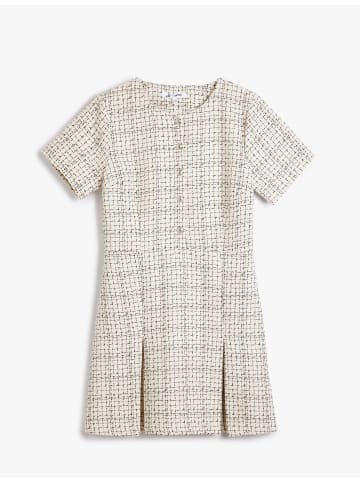 KOTON Kleid in Weiß Gemustert