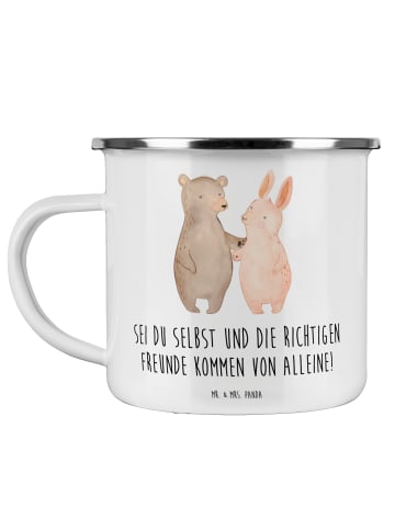 Mr. & Mrs. Panda Becher Neue Freunde finden mit Spruch in Weiß