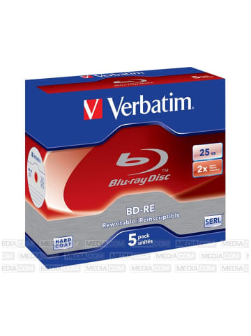 Verbatim Verbatim BD-RE 25GB 1-2x Jewelcase 5er White Blue
