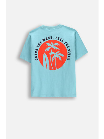 Coccodrillo T-Shirt mit kurzen Ärmeln in türkis