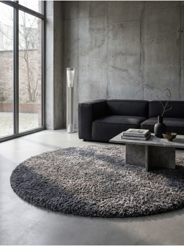 KADIMA DESIGN Teppich Hochflor Shaggy Waschbar Einfarbig RHEIN Strapazierfähig in Grau