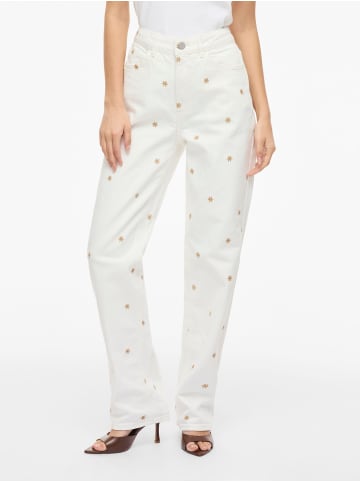 Vila Straight Fit Jeans in White Denim