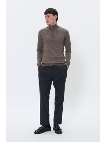 Matinique Strickpullover MAmason Gerade Passform in Brown Soil Melange