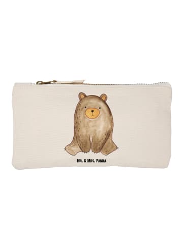 Mr. & Mrs. Panda Schminktasche Bär sitzend ohne Spruch in Weiß