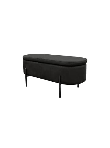 byLiving Banktruhe Nova in schwarz - B 95, H 42, T 37,5 cm