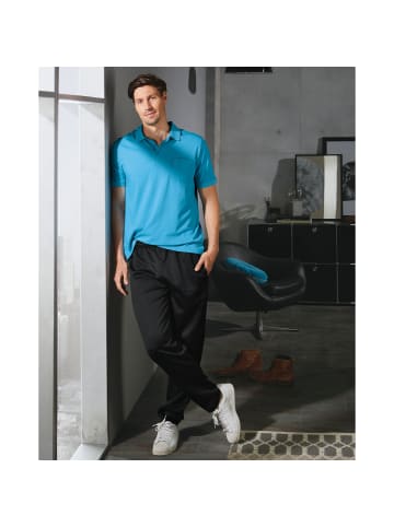 Erwin Müller bi-elastisch Interlock-Jersey Freizeithose, lang in schwarz