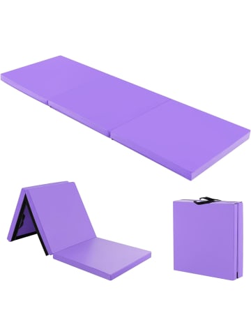 COSTWAY Gymnastikmatte 180 x 60 cm in Lila