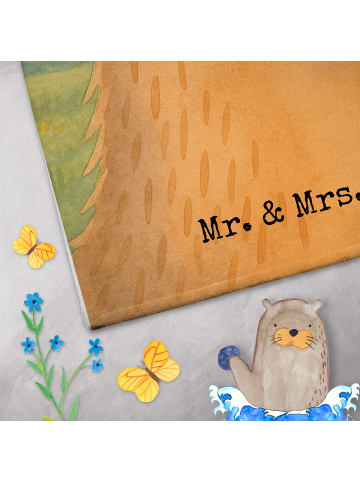 Mr. & Mrs. Panda Gästehandtücher Lamakopf Genervt Design ohne Sp... in Weiß