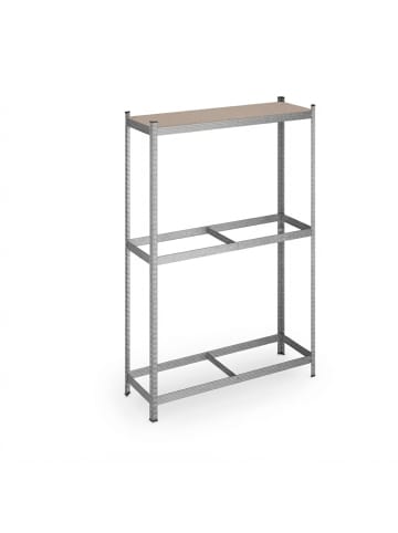 relaxdays Reifenregal in Silber - (B)120 x (H)180 x (T)40 cm