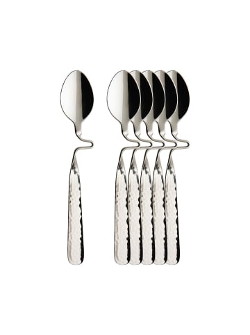 Villeroy & Boch 6er Set Kaffeelöffel NewWave Caffè Spoon in Silber 17,5 cm in silber