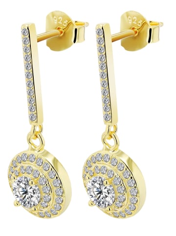 Adeliás Damen Anhänger – Anhänger aus 925 Silber mit Zirkonia in gold