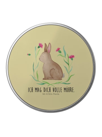 Mr. & Mrs. Panda Metalldose Hase Sitzen mit Spruch in Gelb Pastell