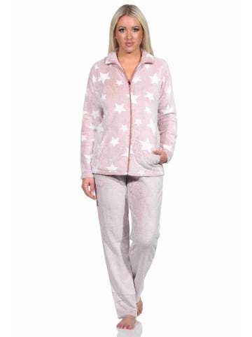 NORMANN Hausanzug Sterne Coralfleece - 76710 in rosa
