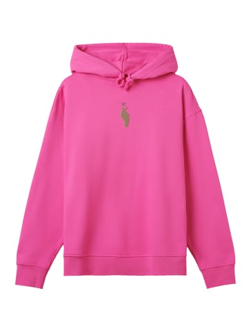 F4NT4STIC Hoodie Finger Herz bestickt in hyper pink