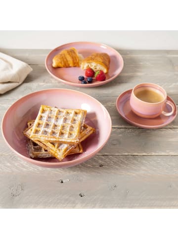 like. by Villeroy & Boch 6er Set Kaffeetassen mit Untertassen Perlemor Coral 190 ml in rosa