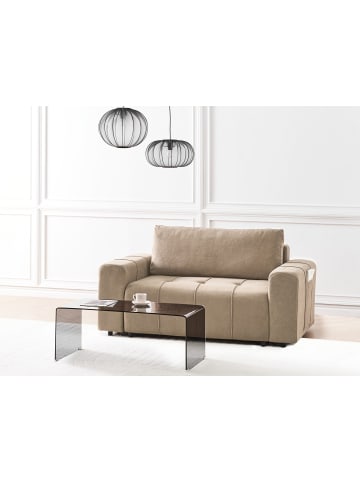 Beliani Schlafsofa INNVIK in Braun - (W) 169 x (H) 90 x (L) 101 cm