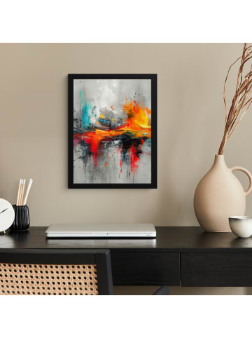 MuchoWow Poster mit Leiste Abstrakte Kunst Explosion