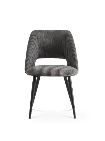 B&D Home 2er-Set: Esszimmerstuhl VICKY in Anthrazit - (B)53 x (H)81 x (T)58 cm