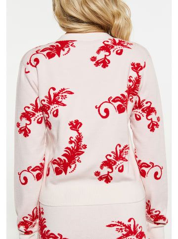 myMo Women Cardigan in Wollweiss Rot