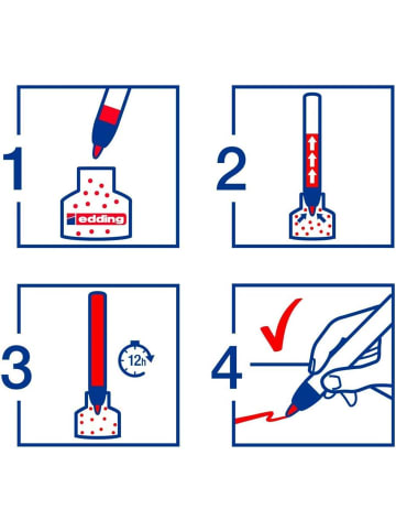 edding retract 11 Permanentmarker schwarz 10 Stifte  Rundspitze 1,5-3 mm wasserfest