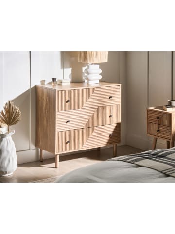 Beliani Kommode RONGE in Braun - (W) 80 x (H) 77 x (L) 40 cm