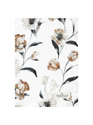 Greengate Geschirrtuch ELIANA Weiß mit Blumen