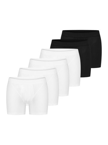 Schiesser Retro Short / Pant Cotton Essentials Authentic in Weiß / schwarz