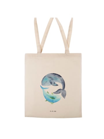 Mr. & Mrs. Panda Shopping Tasche Walfisch Thunfisch ohne Spruch in Creme