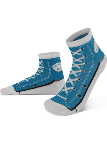 normani 4 Paar Socken im Schuh-Design in Blau
