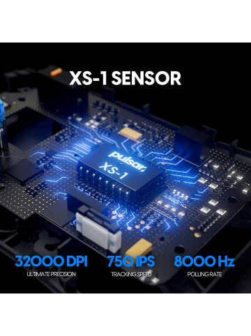 Pulsar Gaming Gears X2H v3 Mini Wireless Maus 2.4GHz 1ms 32000DPI Swhich XS-1 weiß