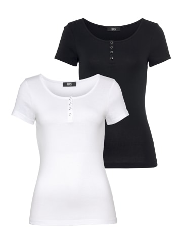 H.I.S. T-Shirt in schwarz-weiß