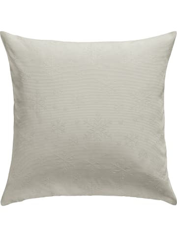 REDBEST Jacquard Kissenhülle Snowflake in hellgrau