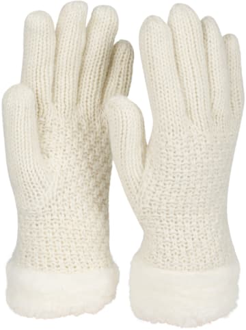 styleBREAKER Strickhandschuhe in Creme-Weiß