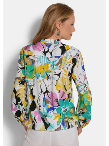 GOLDNER Kurzgröße:  Blusenshirt Viskosebluse mit Blumenprint in bunt / gemustert