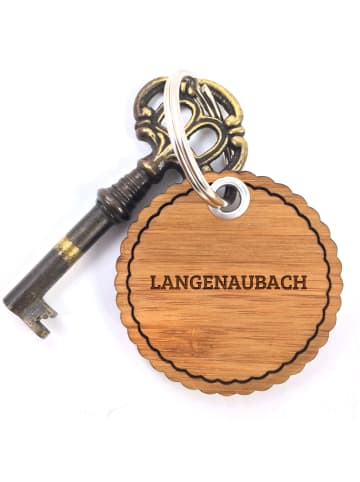 Mr. & Mrs. Panda Taschenanhänger Langenaubach mit Spruch in Braun