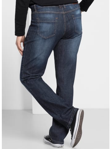 sheego Stretch-Jeans in dark blue denim