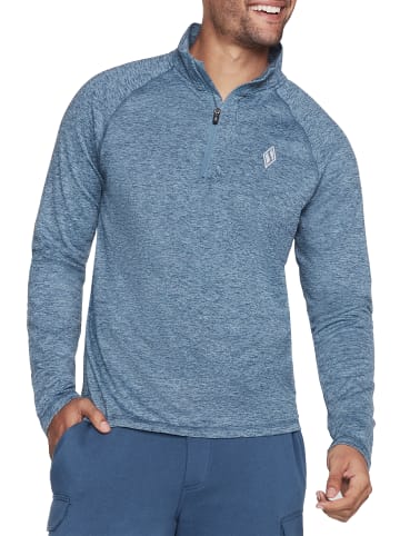 Skechers Sweatshirt SKECH-KNITS ULTRA GO 1/4 Zip in blau