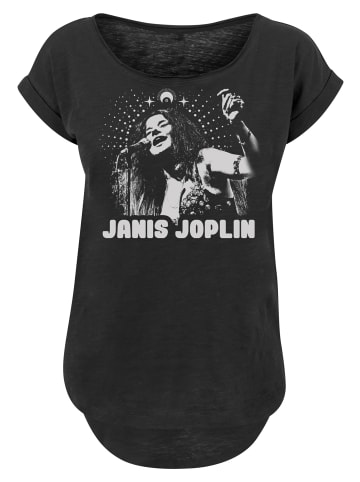 F4NT4STIC Long Cut T-Shirt Janis Joplin Spiritual Mono' in schwarz