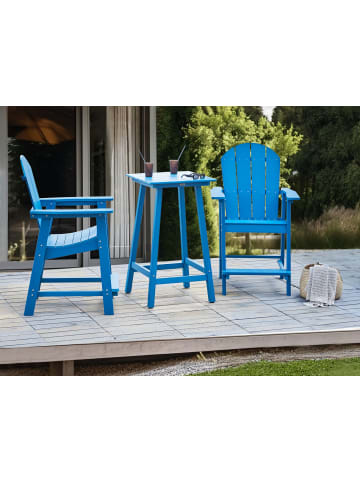 Beliani Stehtisch ADIRONDACK in Blau - (W) 59 x (H) 103 x (L) 60 cm