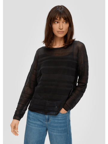 s.Oliver Strickpullover langarm in Schwarz